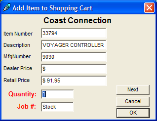 Add a Product to your Order List