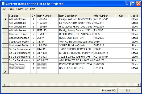 Order List